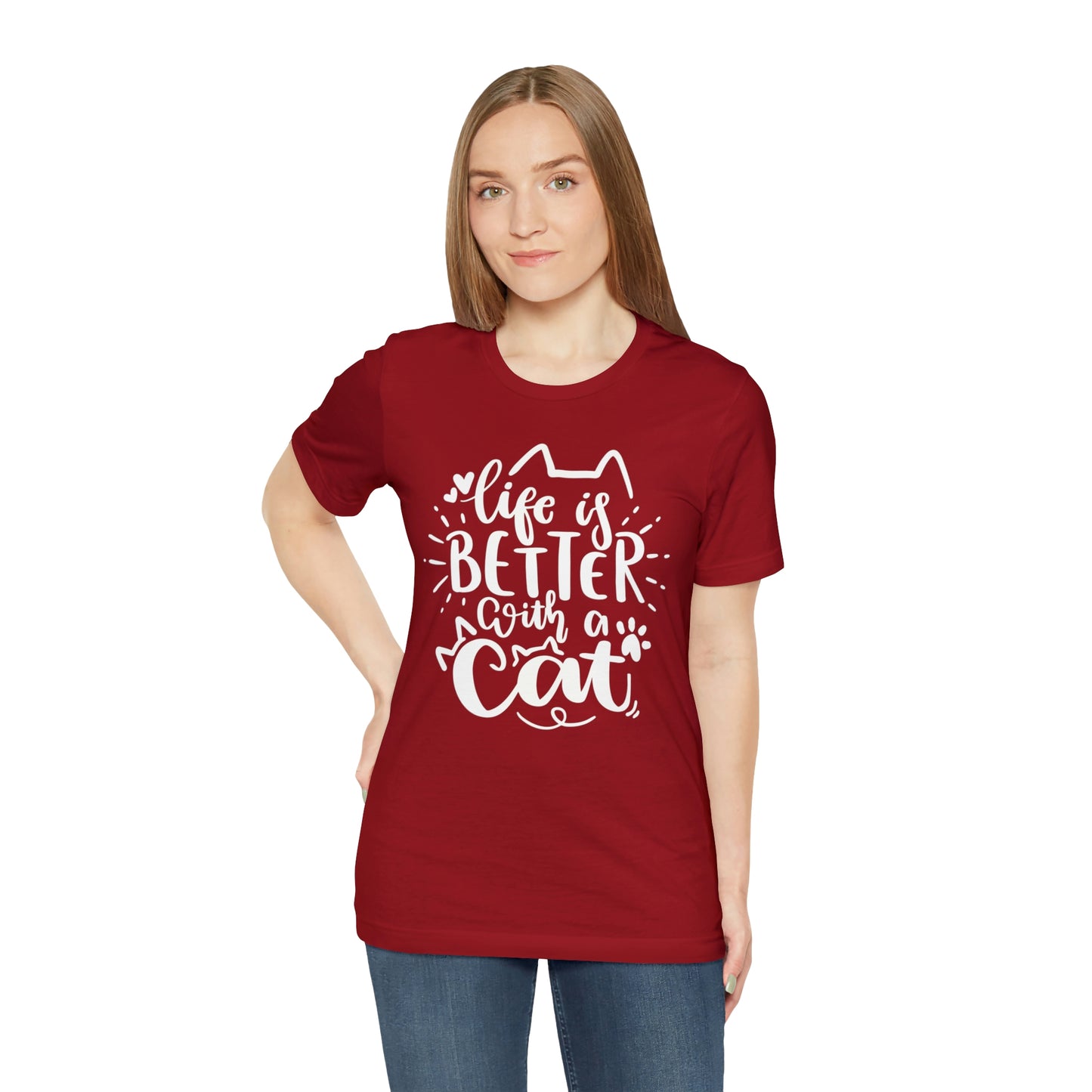 Life is Better With a Cat Short Sleeve T-shirt