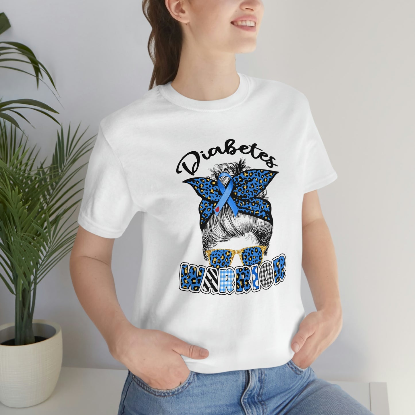 Diabetes Warrior Print Unisex Jersey Short Sleeve Tee