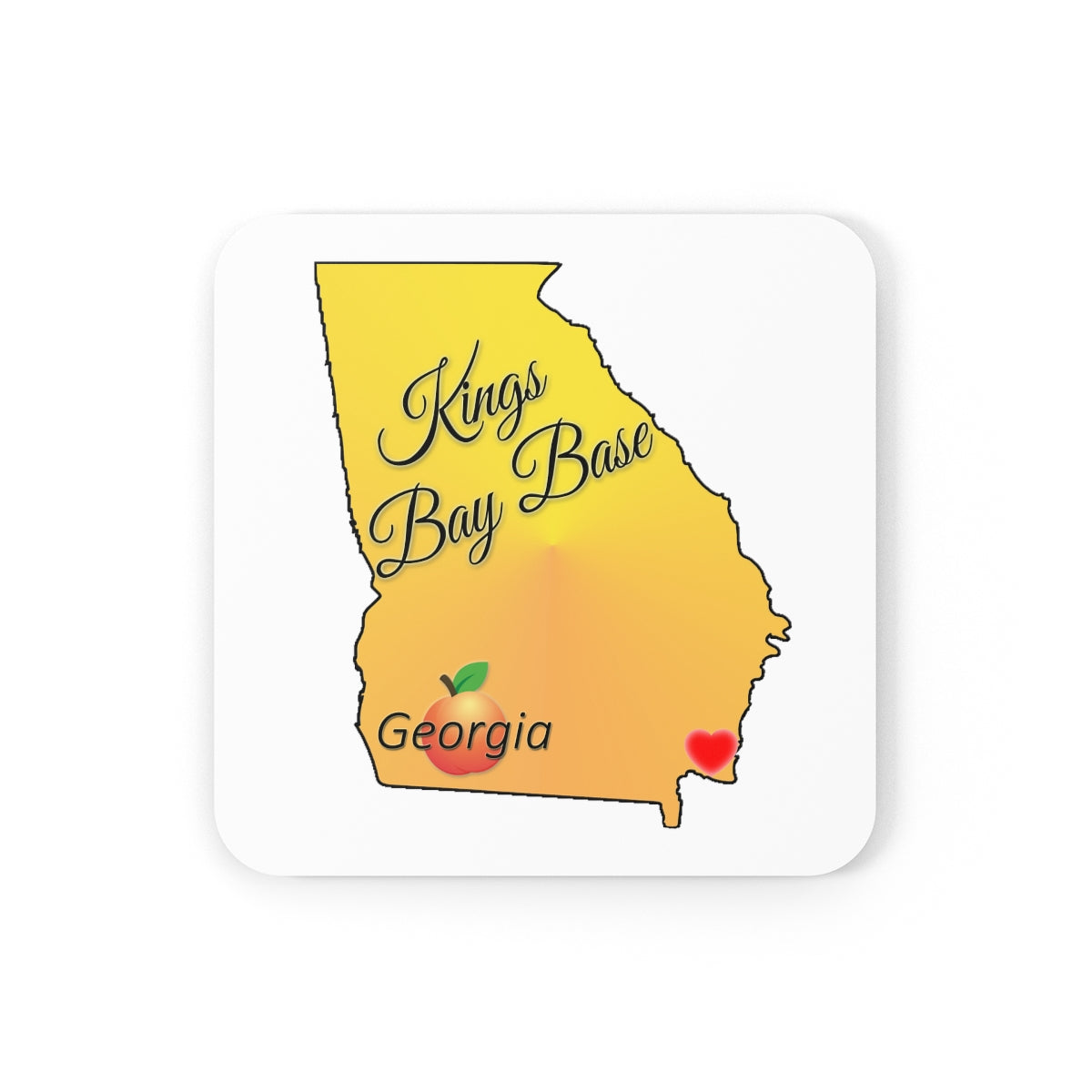 Kings Bay Base Georgia Corkwood Coaster Set