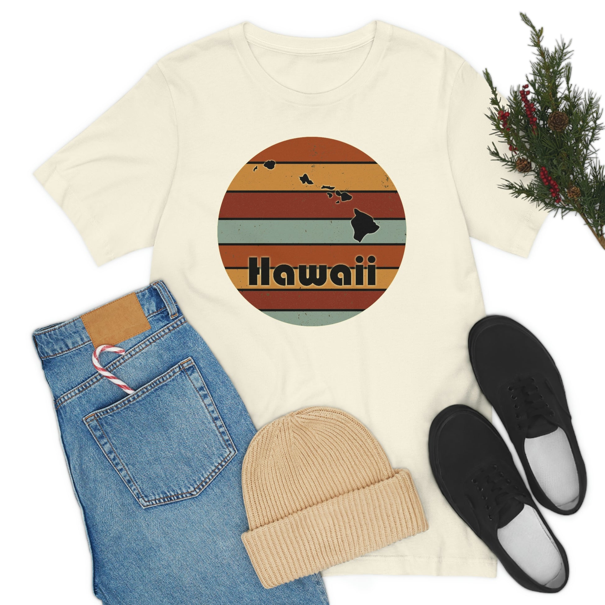 Hawaii Retro Sunset Short Sleeve T-shirt