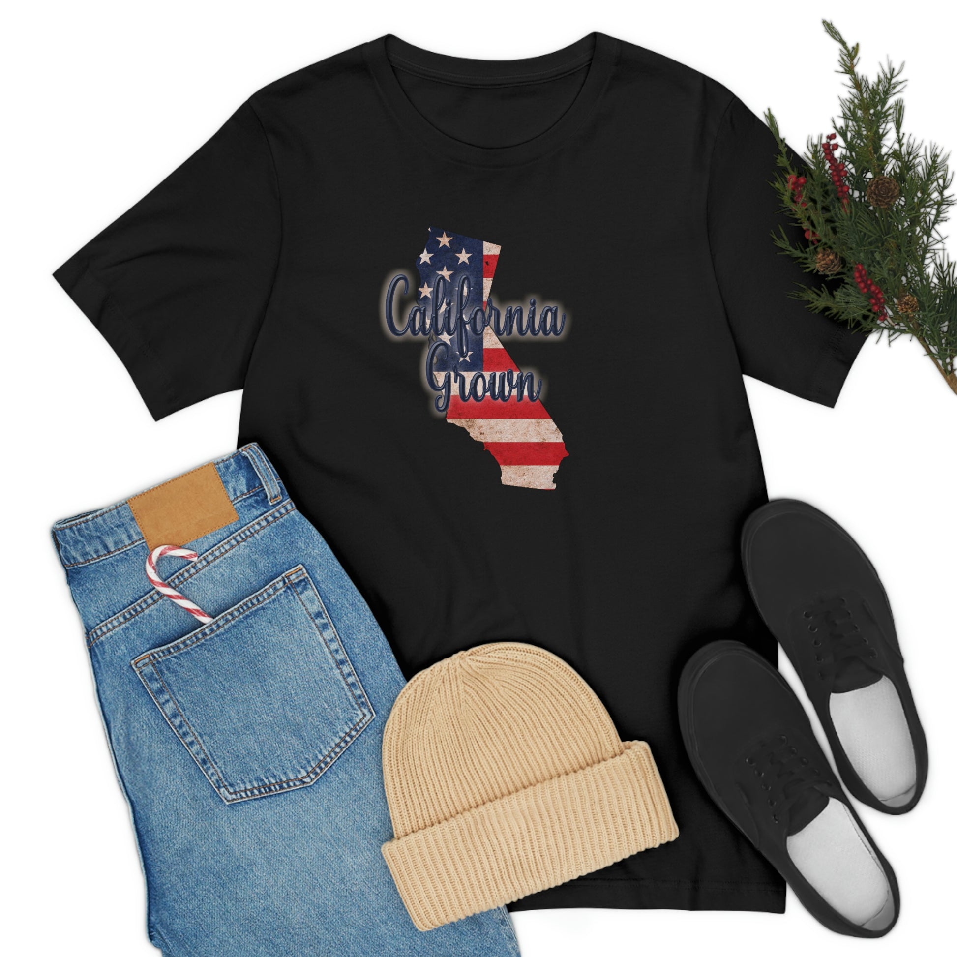 California US Flag Unisex Jersey Short Sleeve Tee Tshirt T-shirt