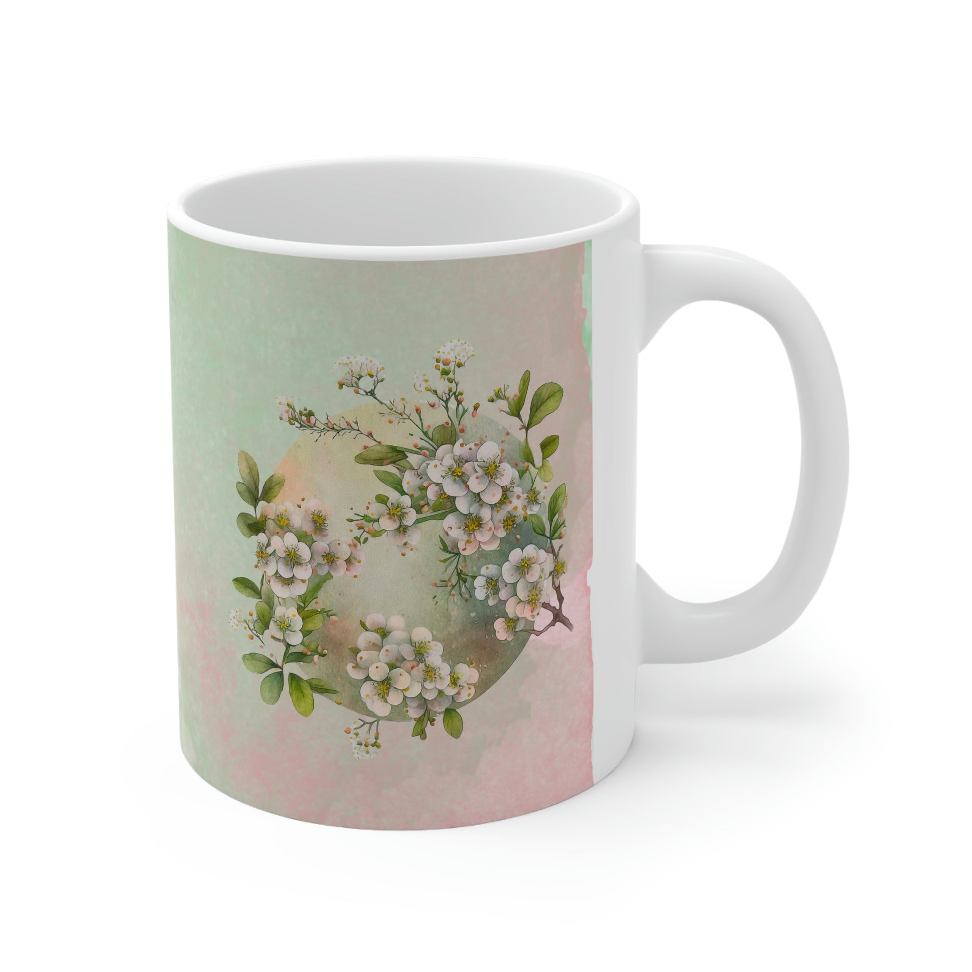 Flowers Watercolor Ceramic Mug 11oz