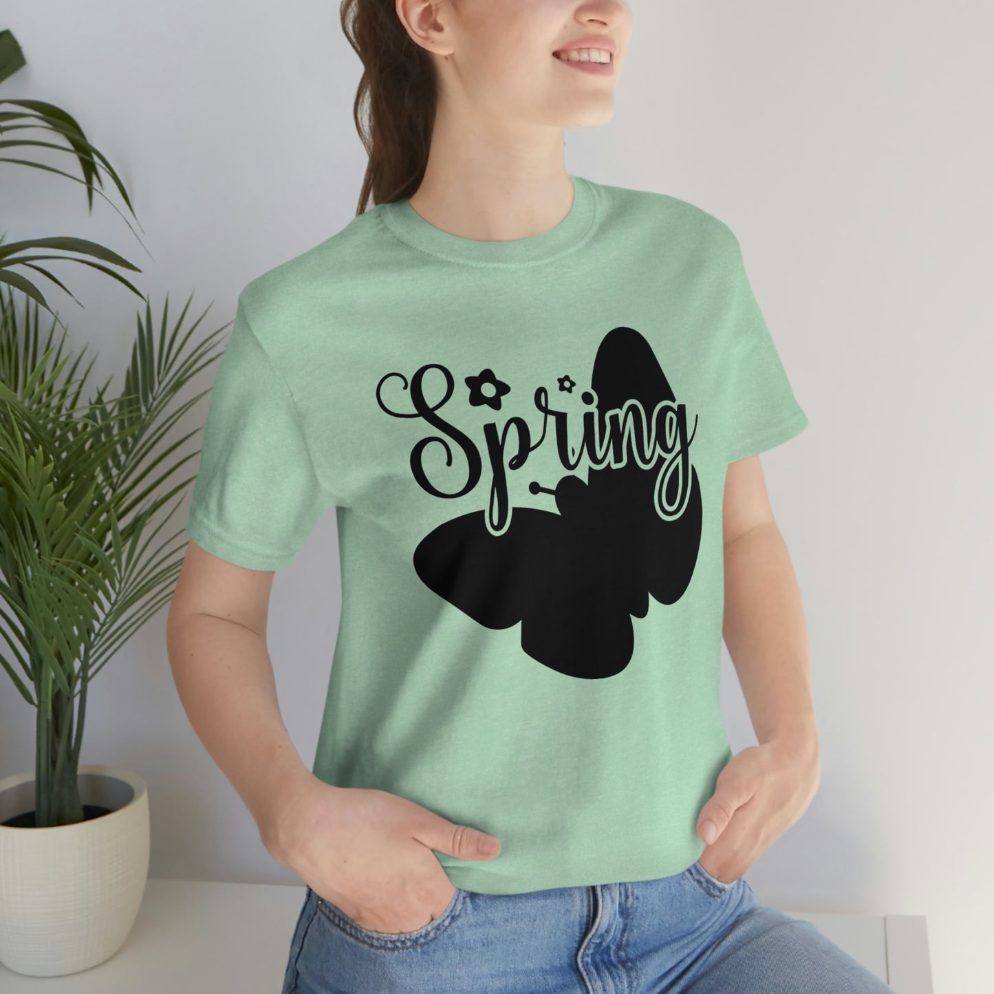 Butterfly Silhouette Spring Unisex Jersey Short Sleeve Tee