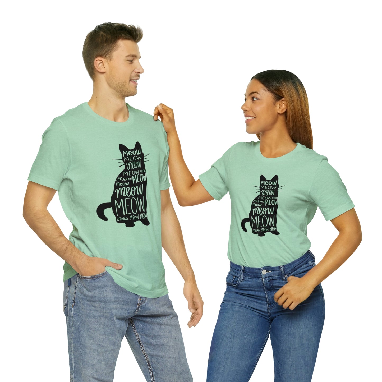 Meow Meow Cat Short Sleeve T-shirt