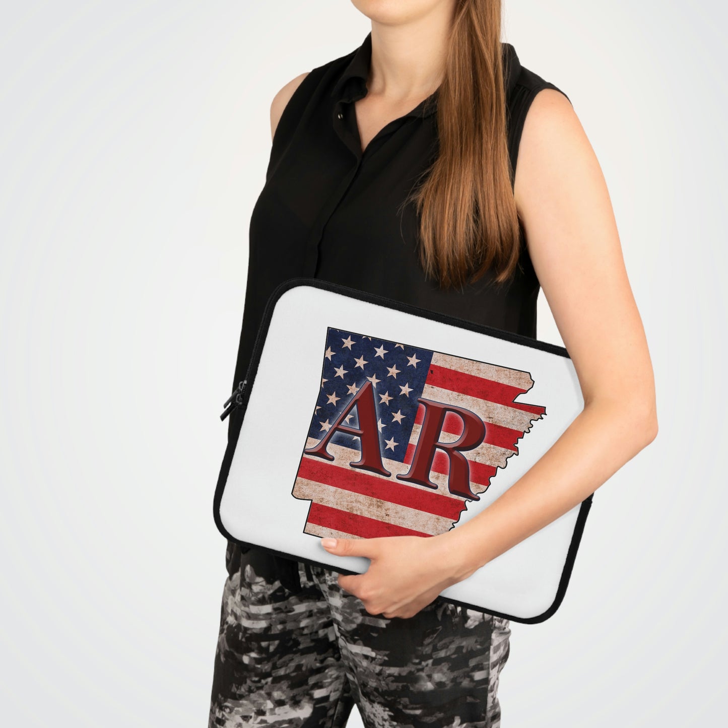 Arkansas US Flag AR Laptop Sleeve
