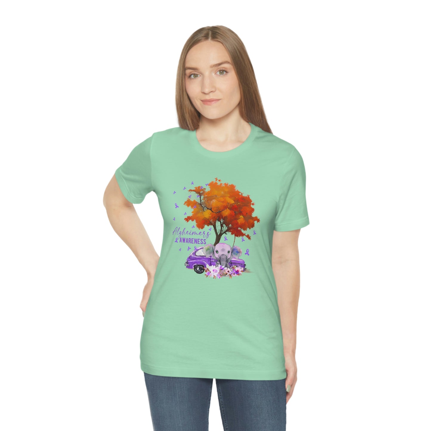 Alzheimer's Awareness Print Unisex Jersey Short Sleeve Tee