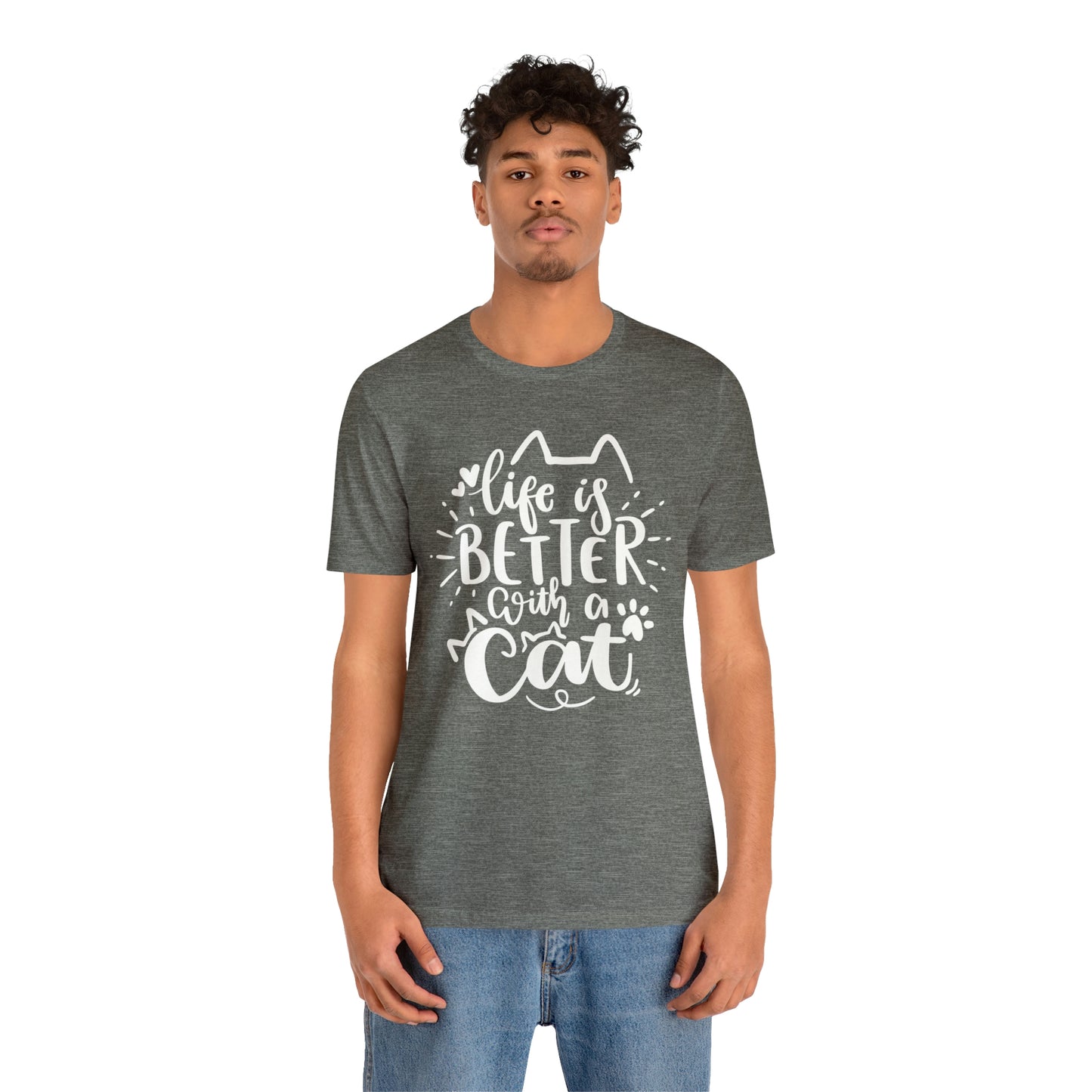 Life is Better With a Cat Short Sleeve T-shirt