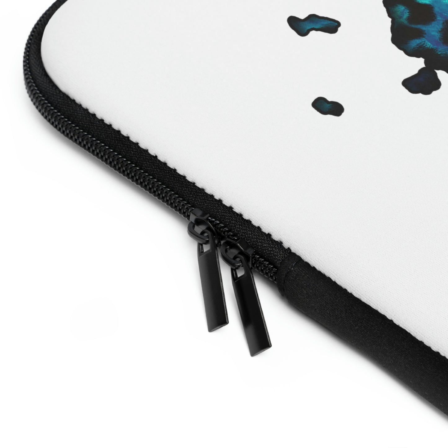 Alaska Blue Leopard Print Laptop Sleeve
