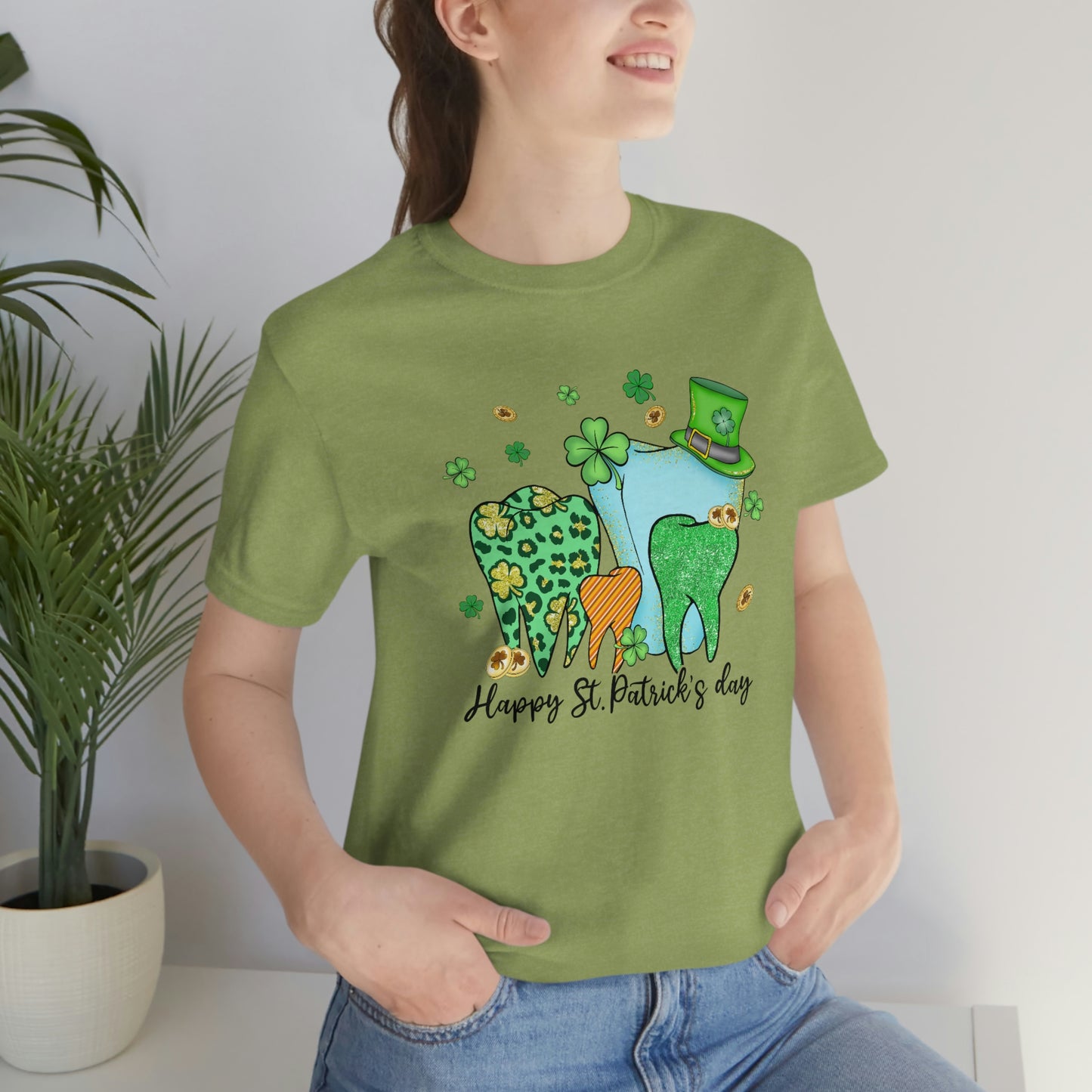 St. Patrick's Day Teeth Unisex Jersey Short Sleeve Tee