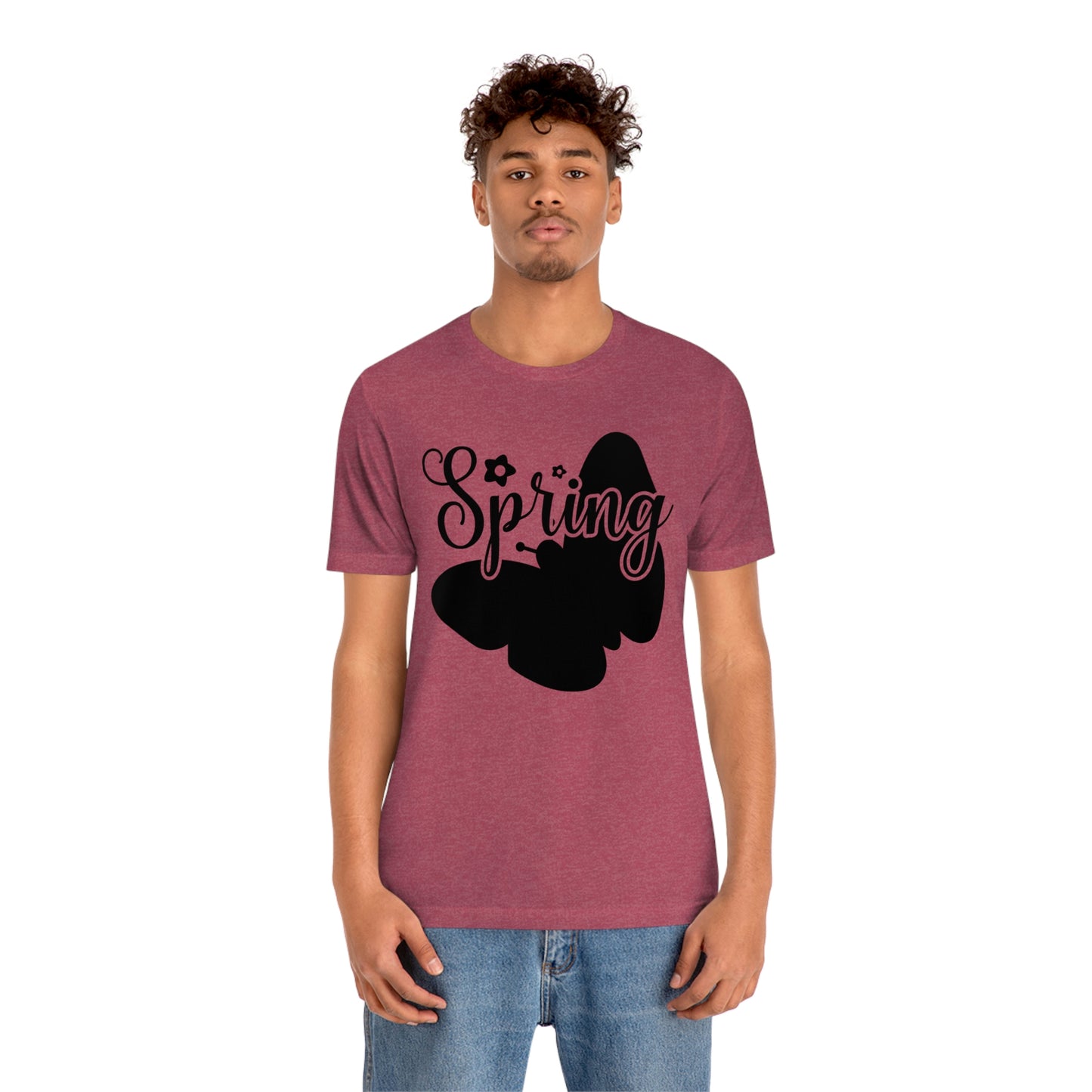 Butterfly Silhouette Spring Unisex Jersey Short Sleeve Tee