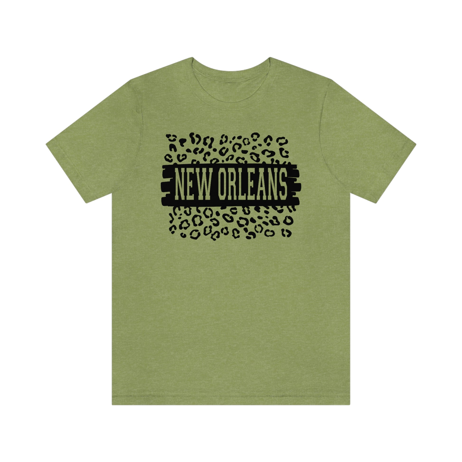 New Orleans Leopard Print Short Sleeve T-shirt