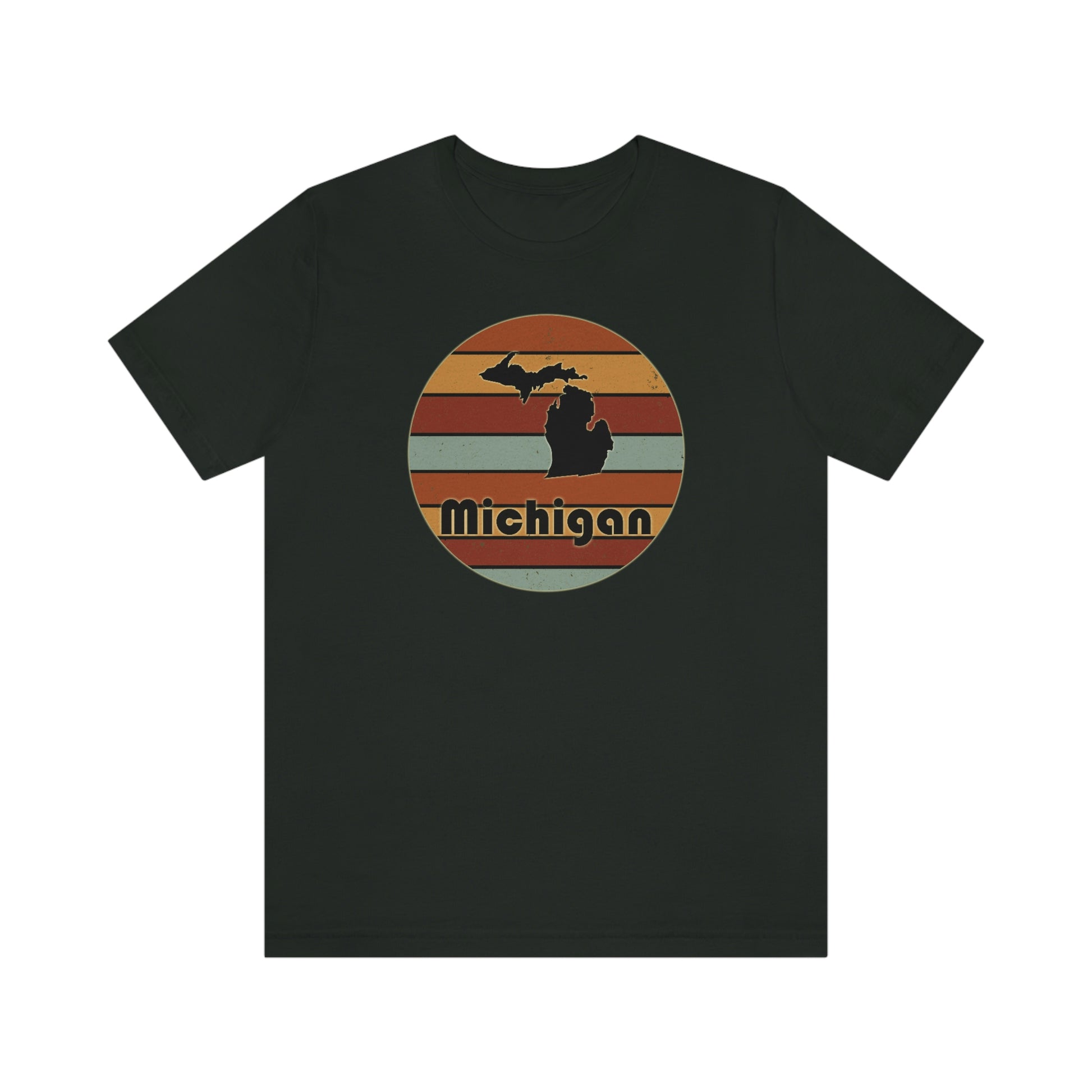 Michigan Retro Sunset Short Sleeve T-shirt