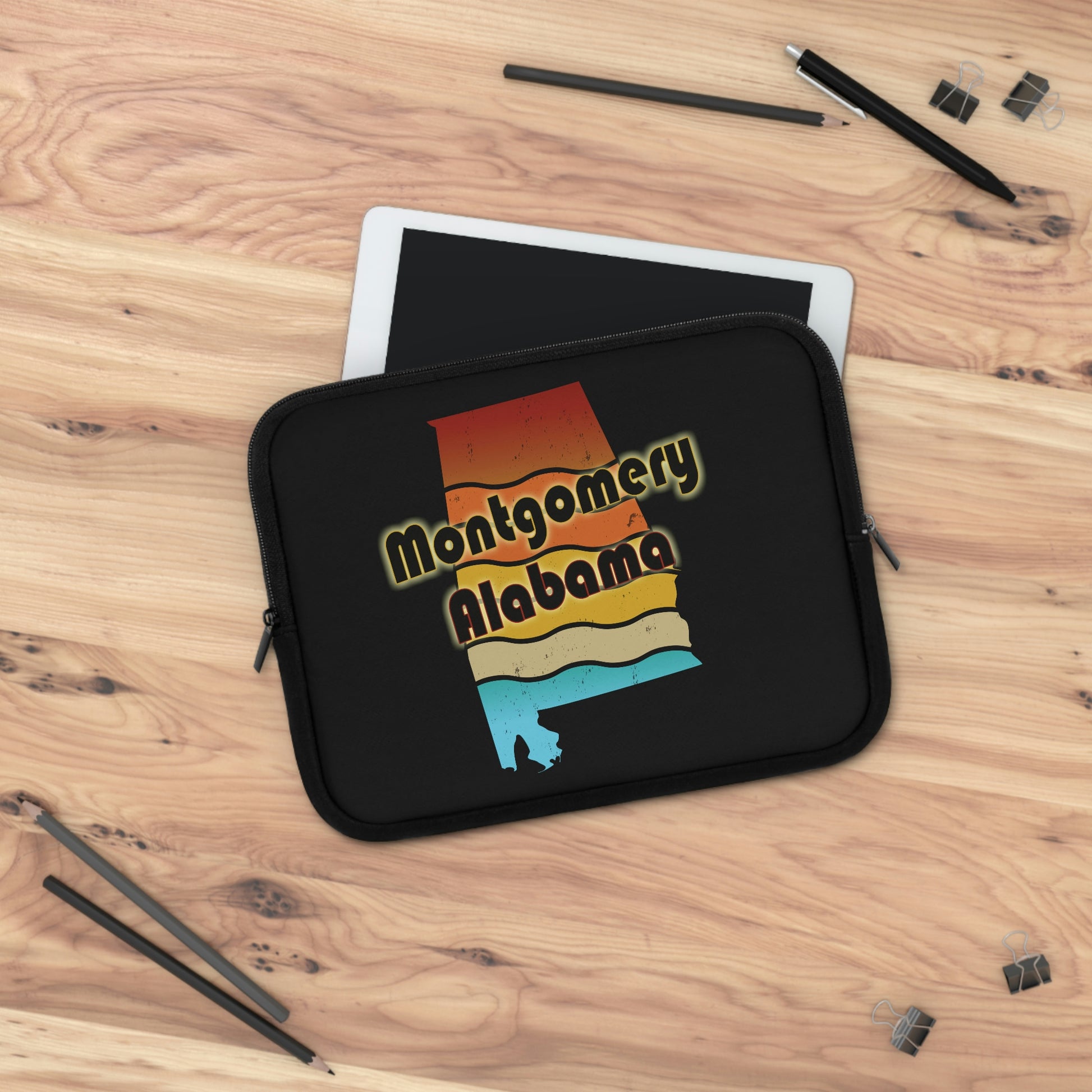 Montgomery Alabama Retro Sunset Laptop Sleeve