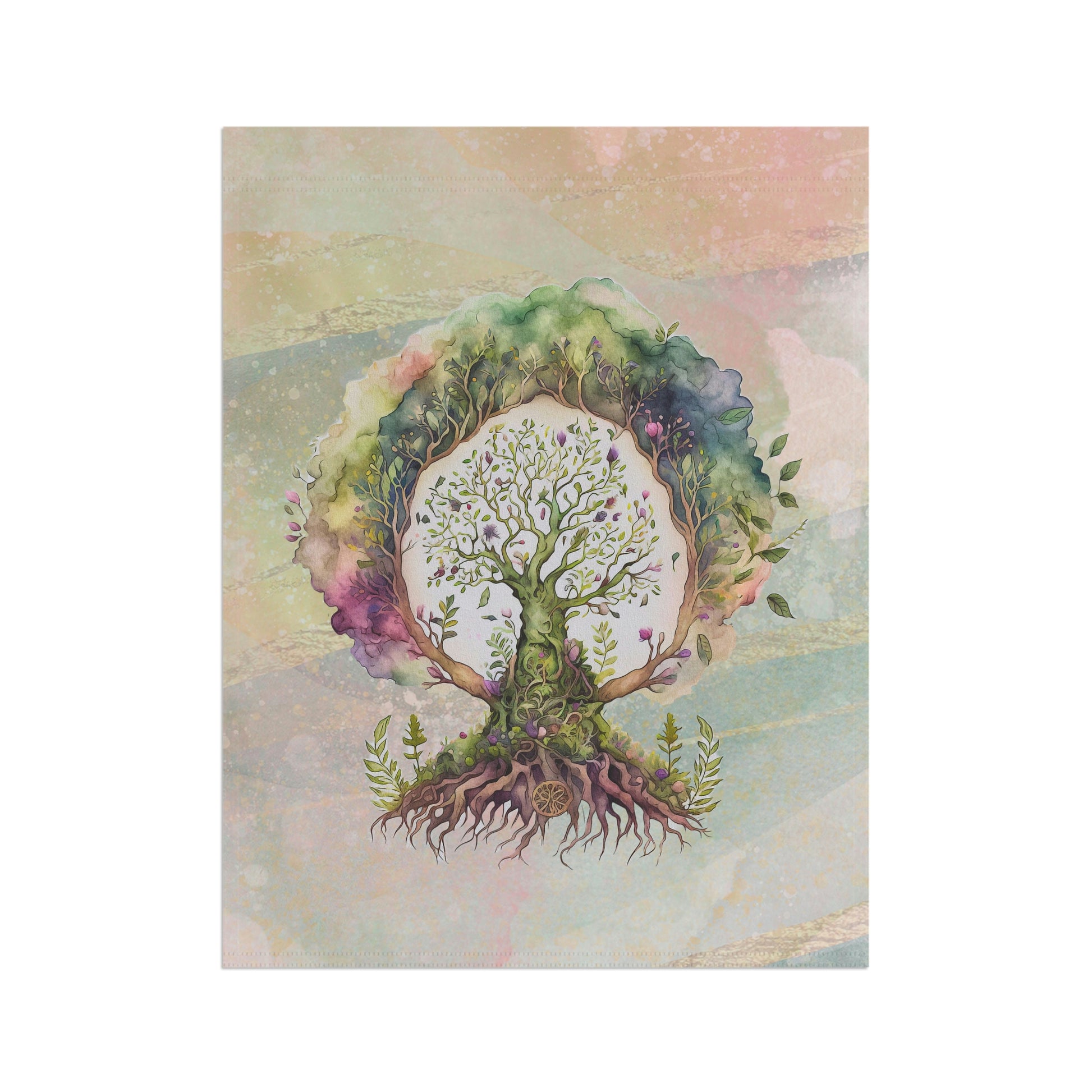Spring Tree of Life  Watercolor Garden & House Banner