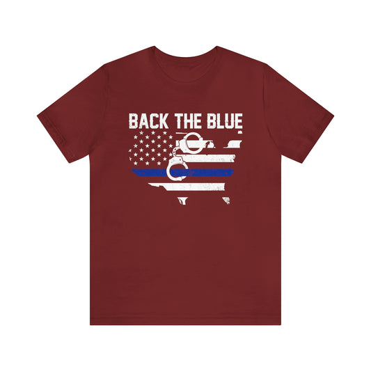 Back the Blue Police Short Sleeve T-shirt