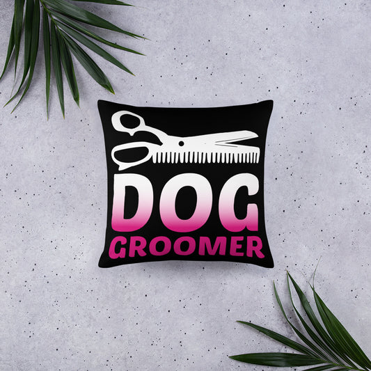 Dog Groomer Throw Pillow