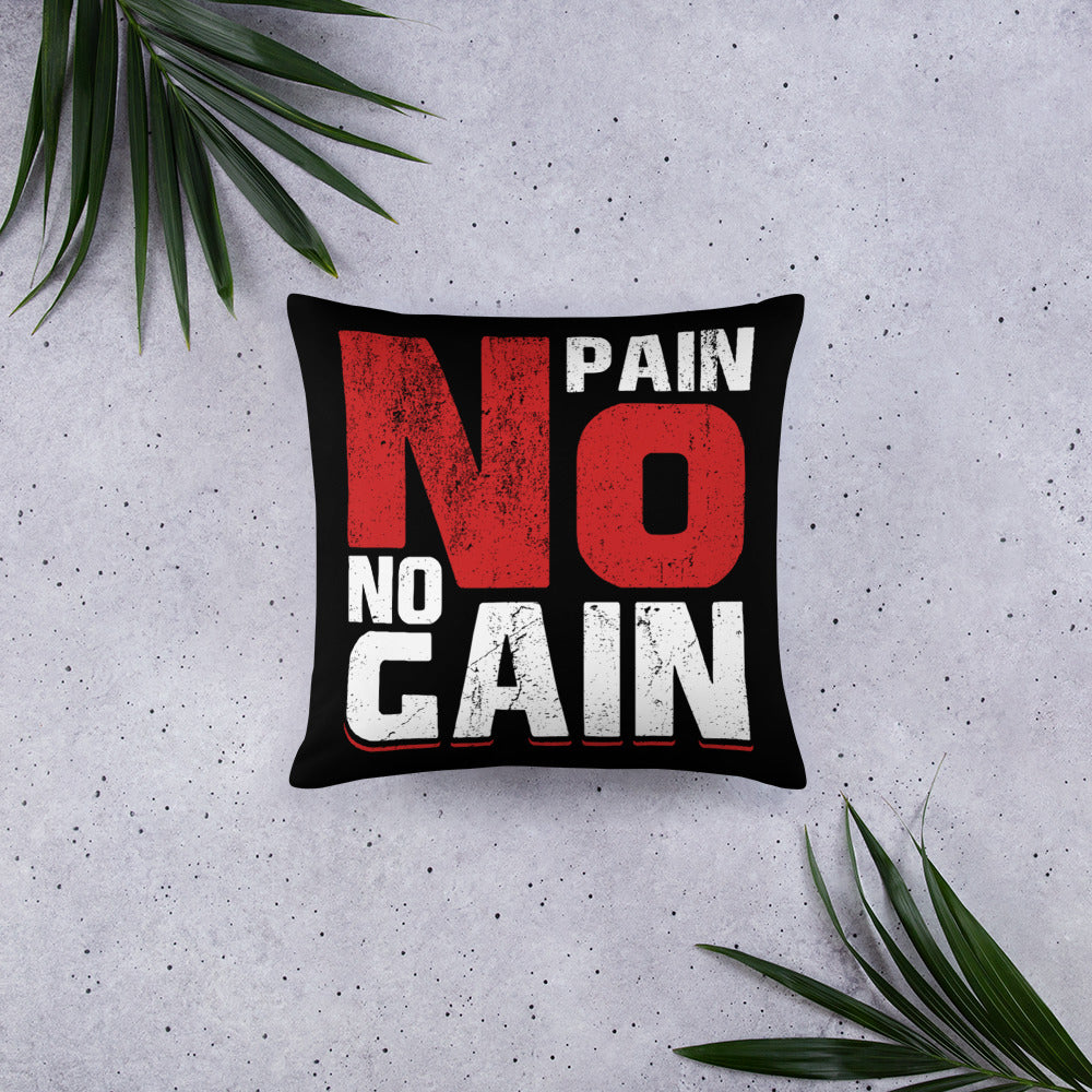 No Pain No Gain Basic Pillow