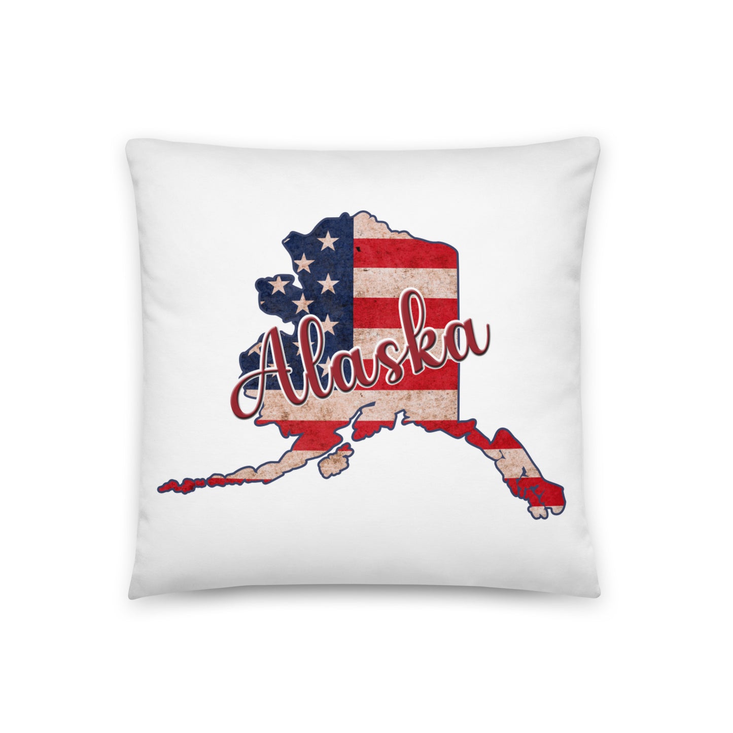 Alaska on US Flag Basic Pillow
