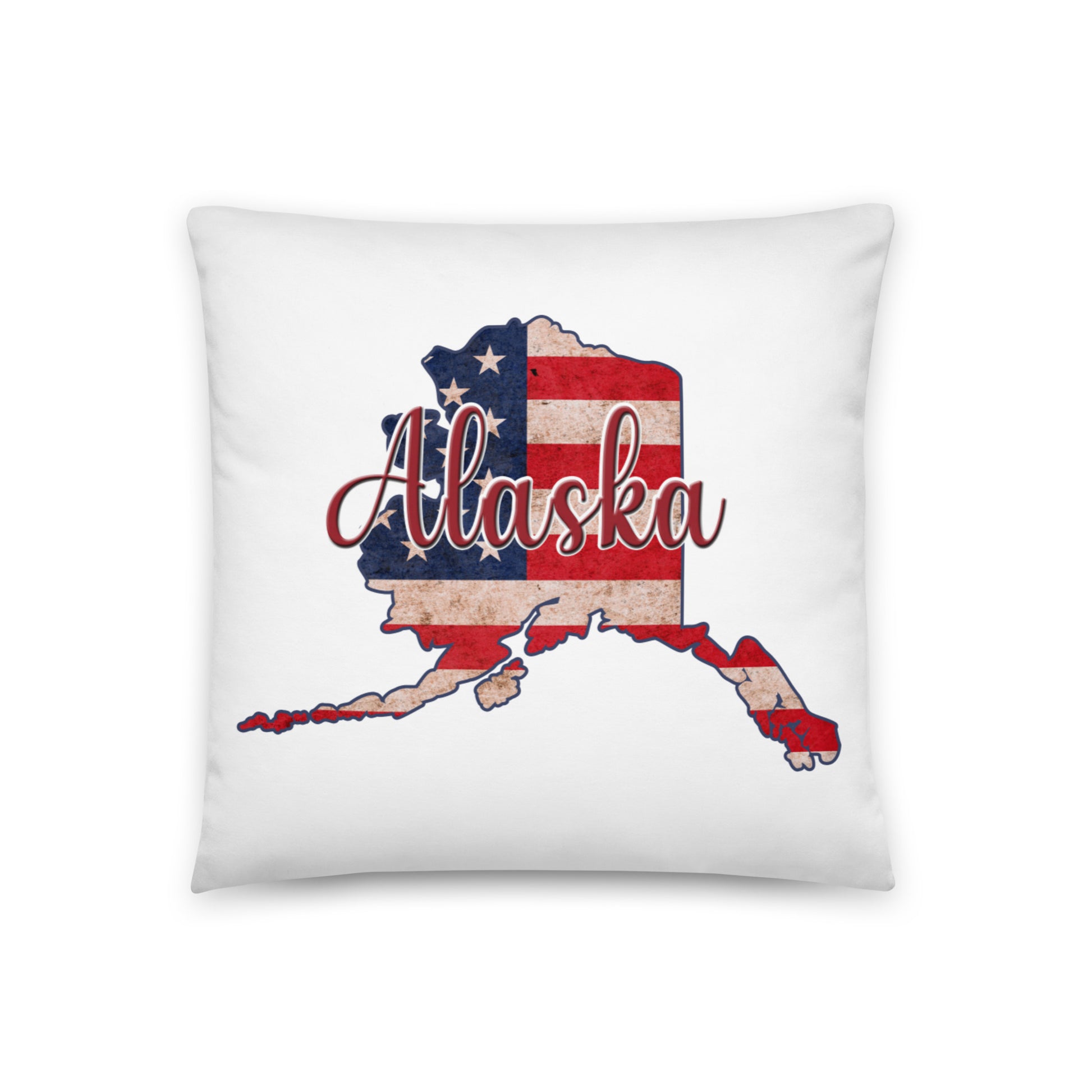 Alaska on US Flag Basic Pillow