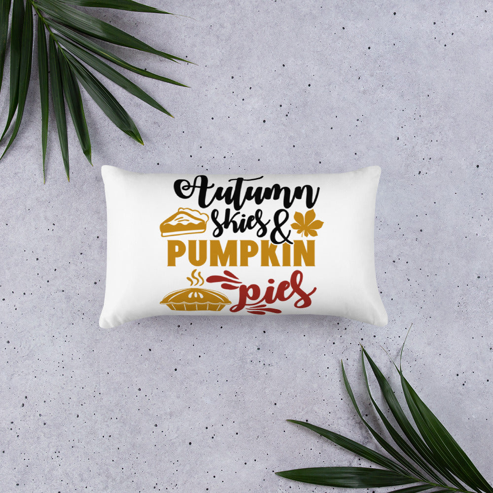 Autumn Skies & Pumpkin Pies Throw Pillow