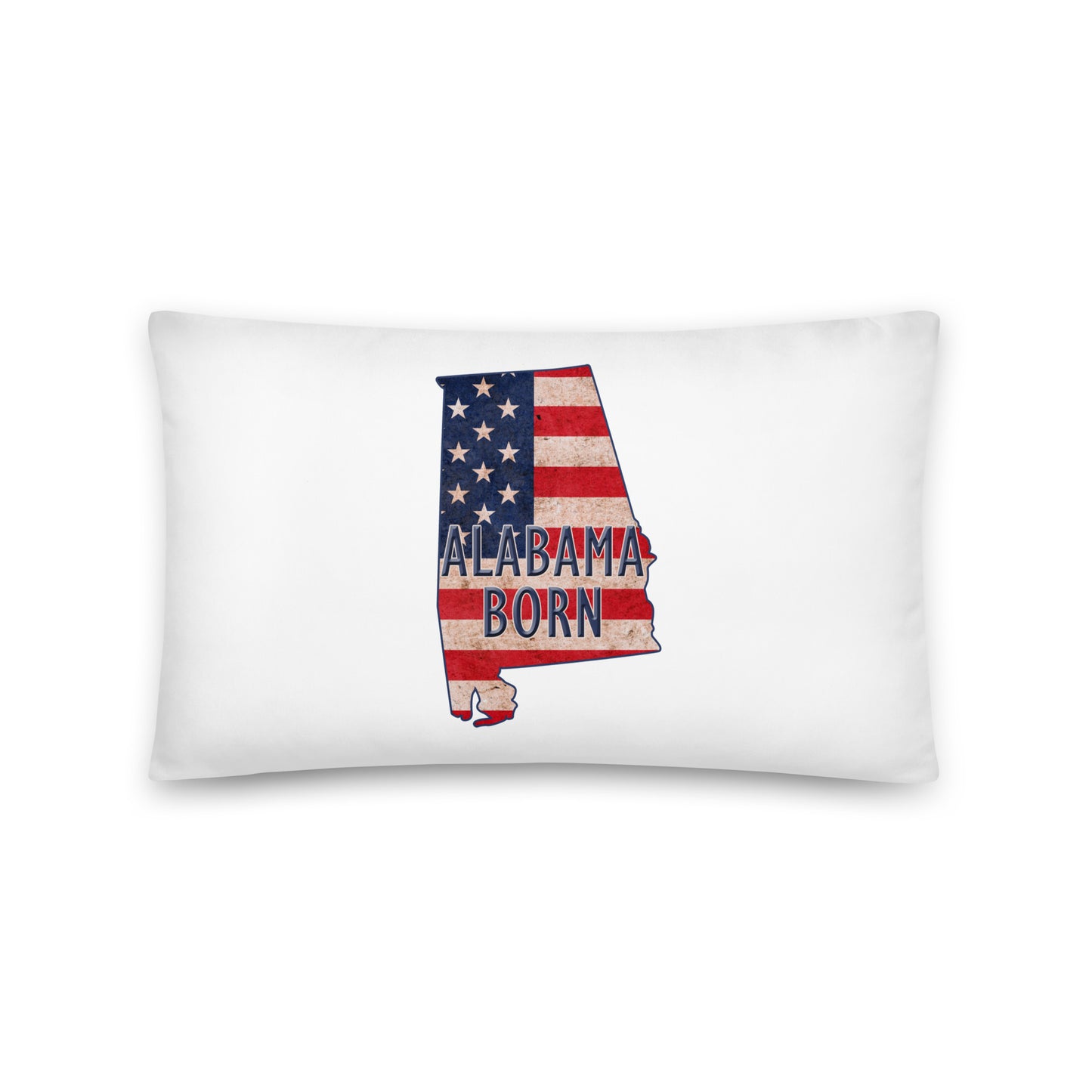 Alabama Born US Flag Basic Pillow