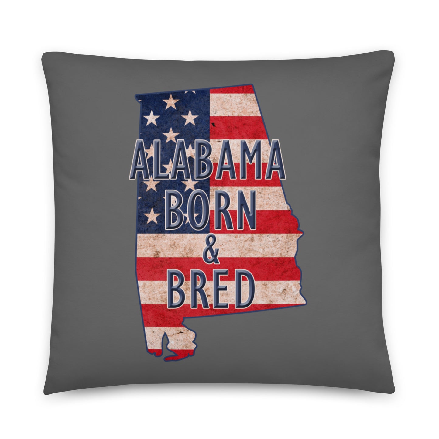 Alabama Born & Bred US Flag Basic Pillow