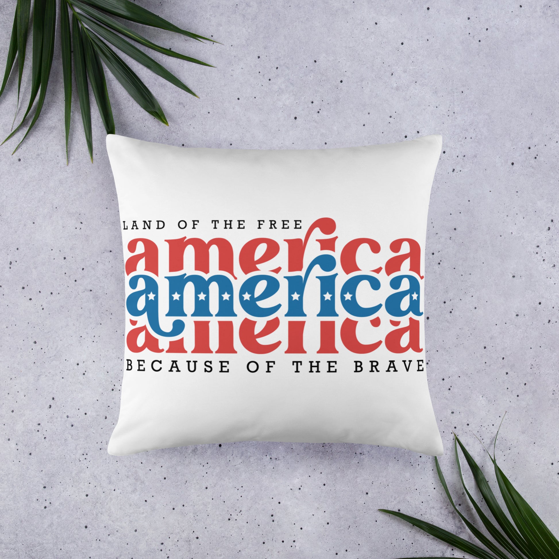 America Land of the Free Throw Pillow