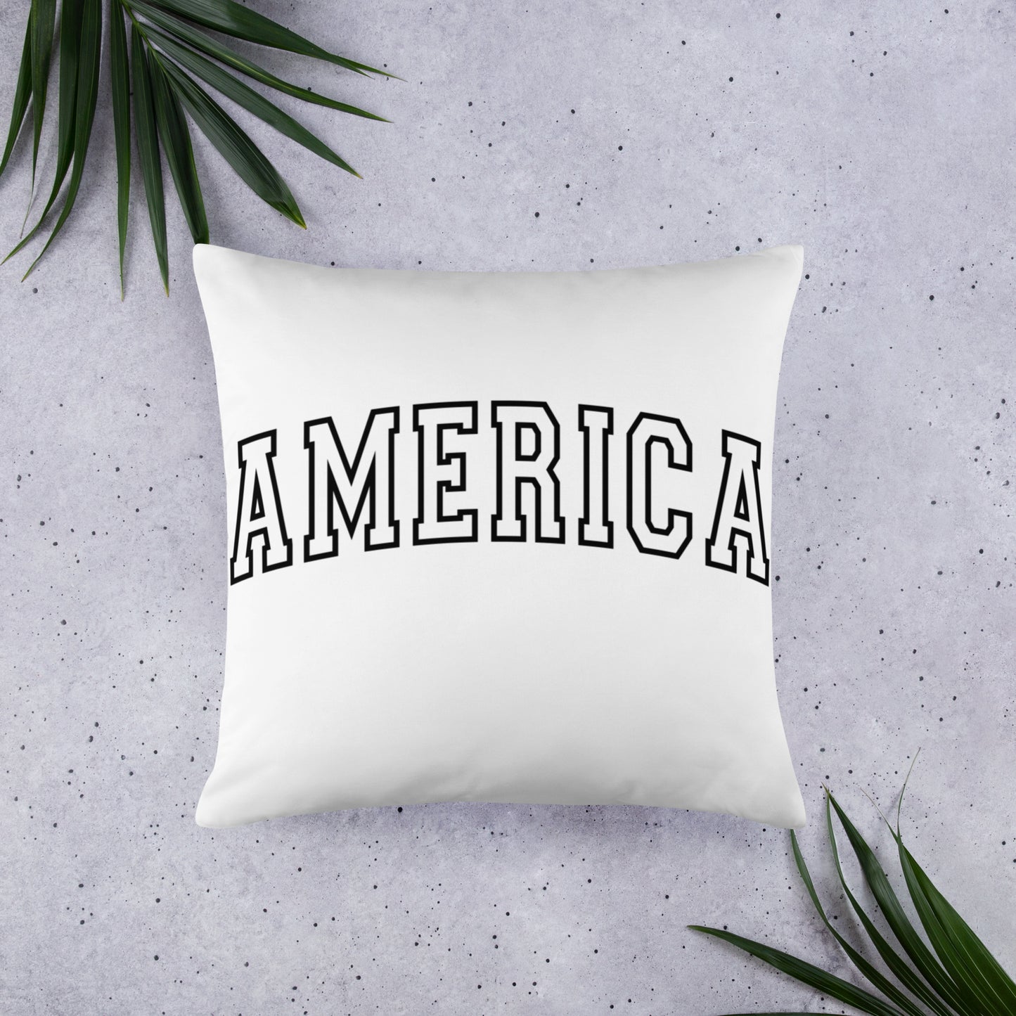 America on Varsity Letters Throw Pillow