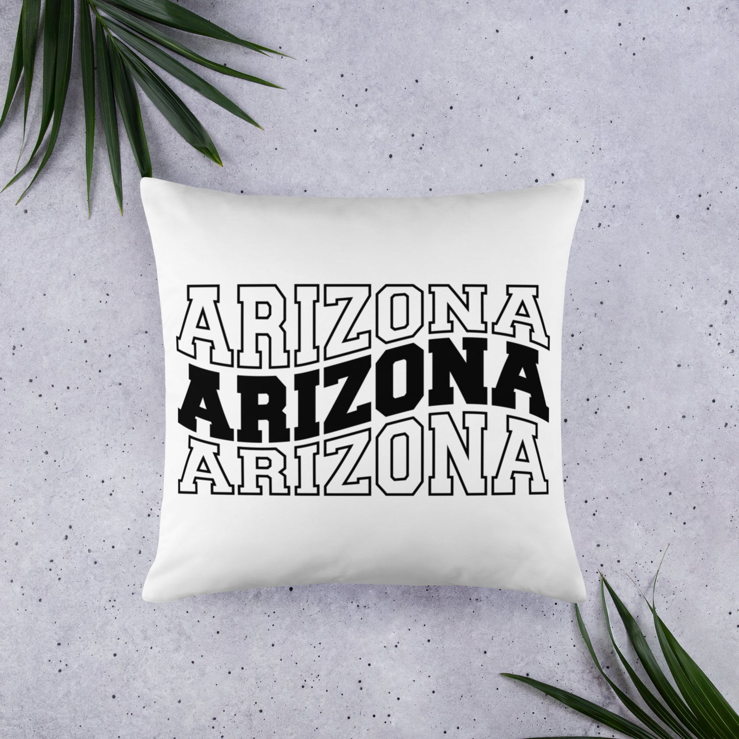 Arizona Wavy Letter Throw Pillow