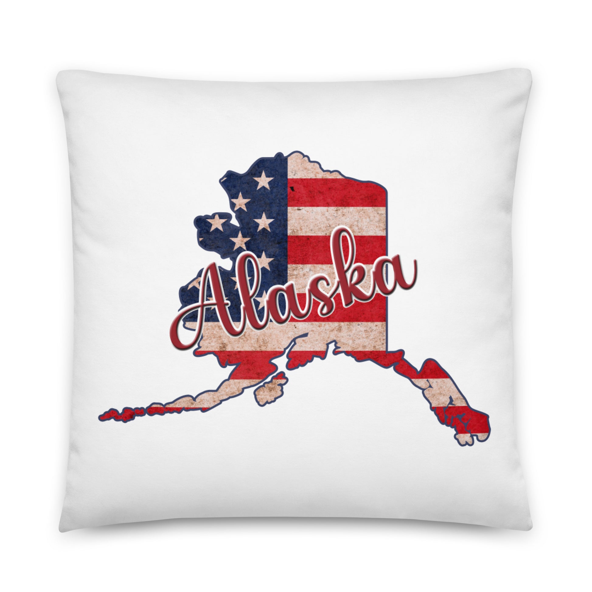 Alaska on US Flag Basic Pillow