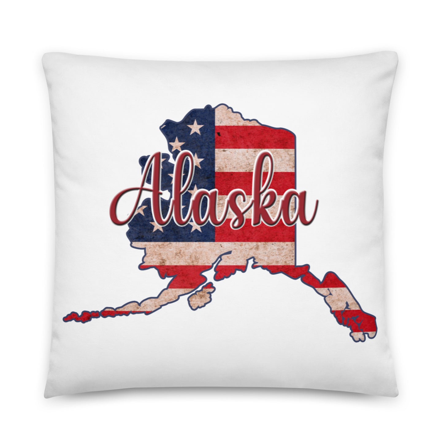 Alaska on US Flag Basic Pillow