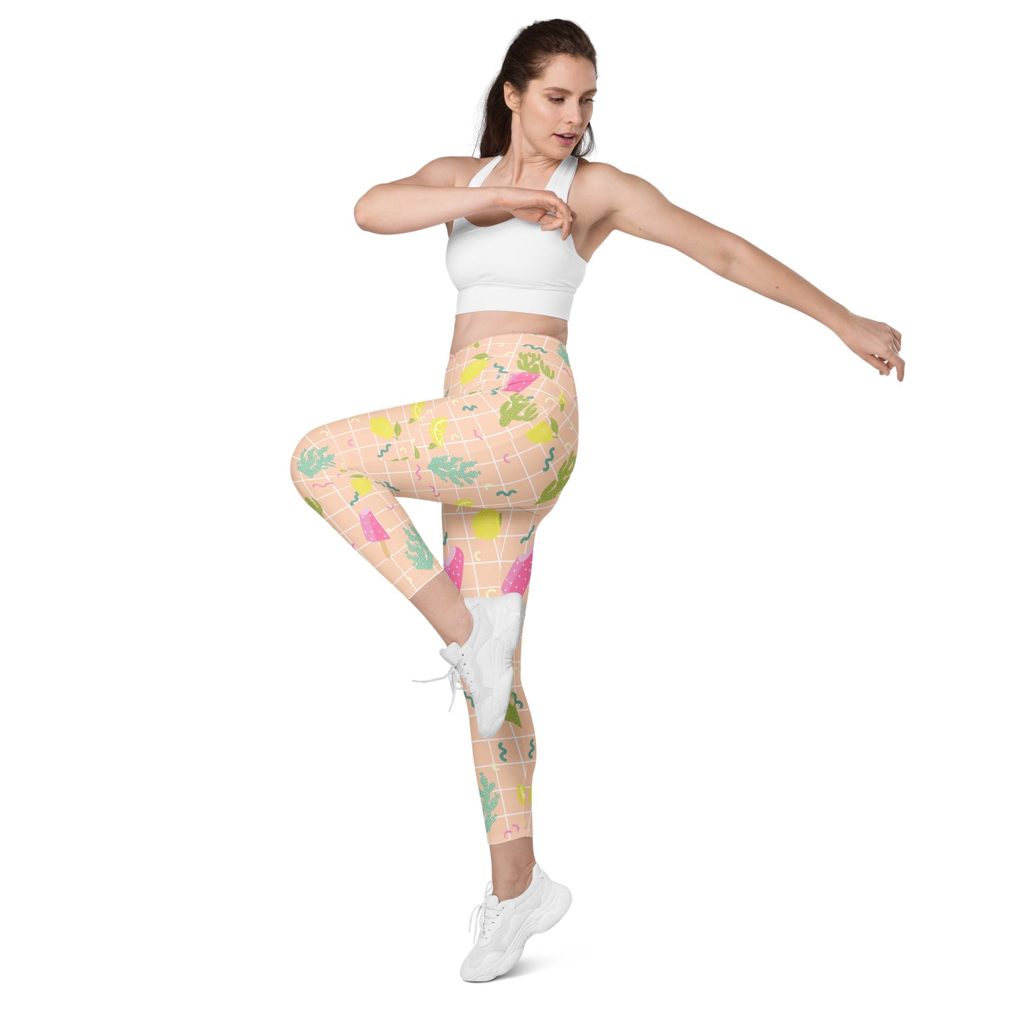 Ice Cream Crossover leggings with pockets