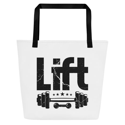 Lift All-Over Print Large Tote Bag
