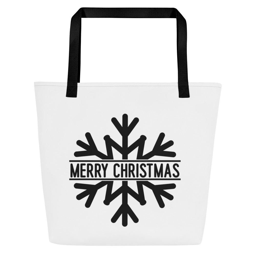 Merry Christmas All-Over Print Large Tote Bag