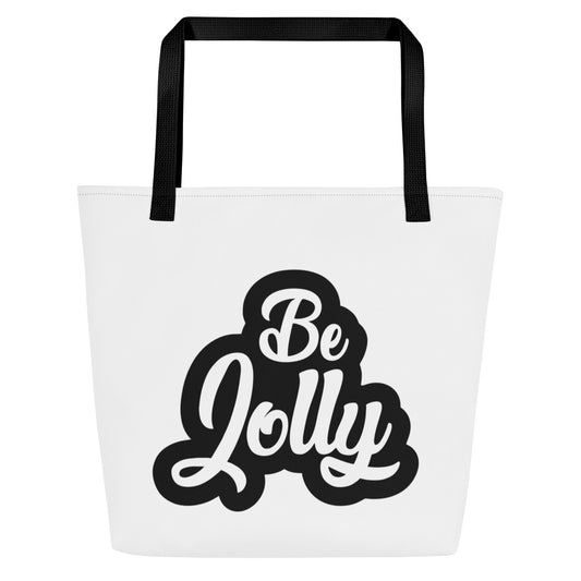 Be Jolly All-Over Print Large Tote Bag