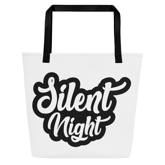 Silent Night All-Over Print Large Tote Bag