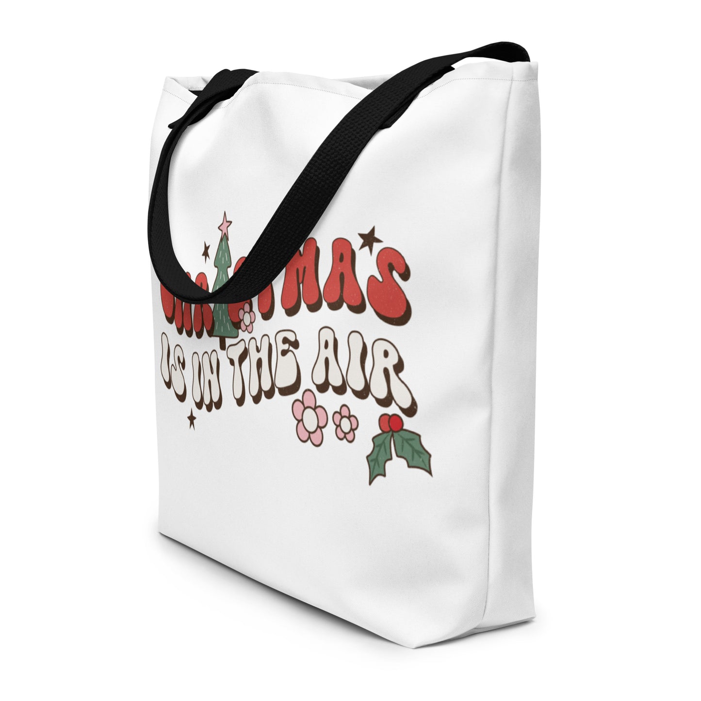 Christmas is in the Air All-Over Print Large Tote Bag