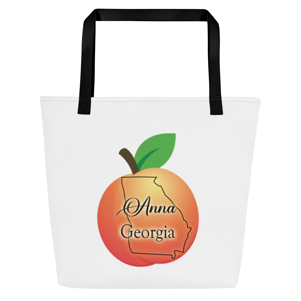 Anna Georgia All-Over Print Large Tote Bag