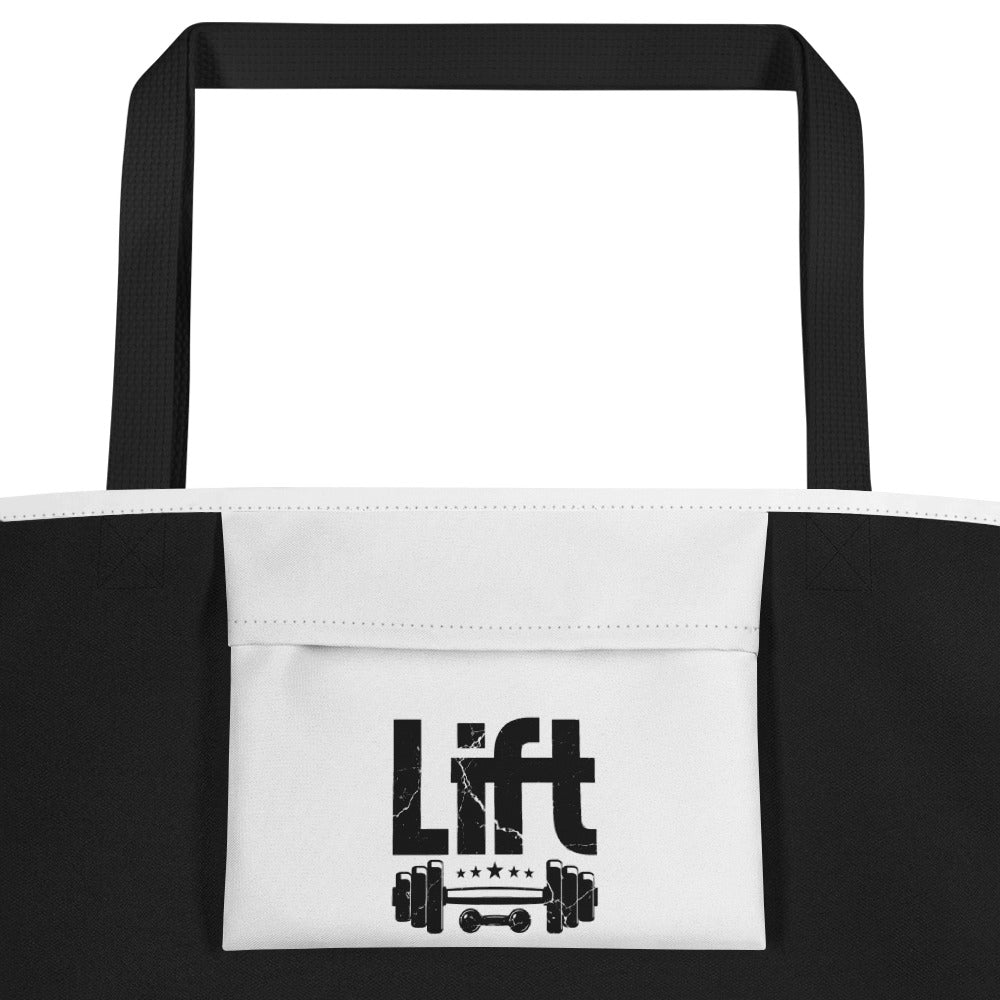 Lift All-Over Print Large Tote Bag