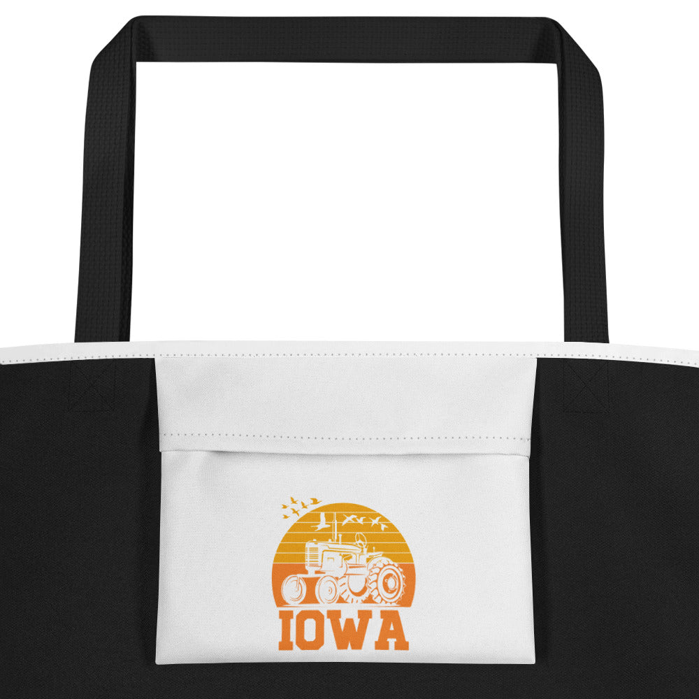 Iowa All-Over Print Large Tote Bag