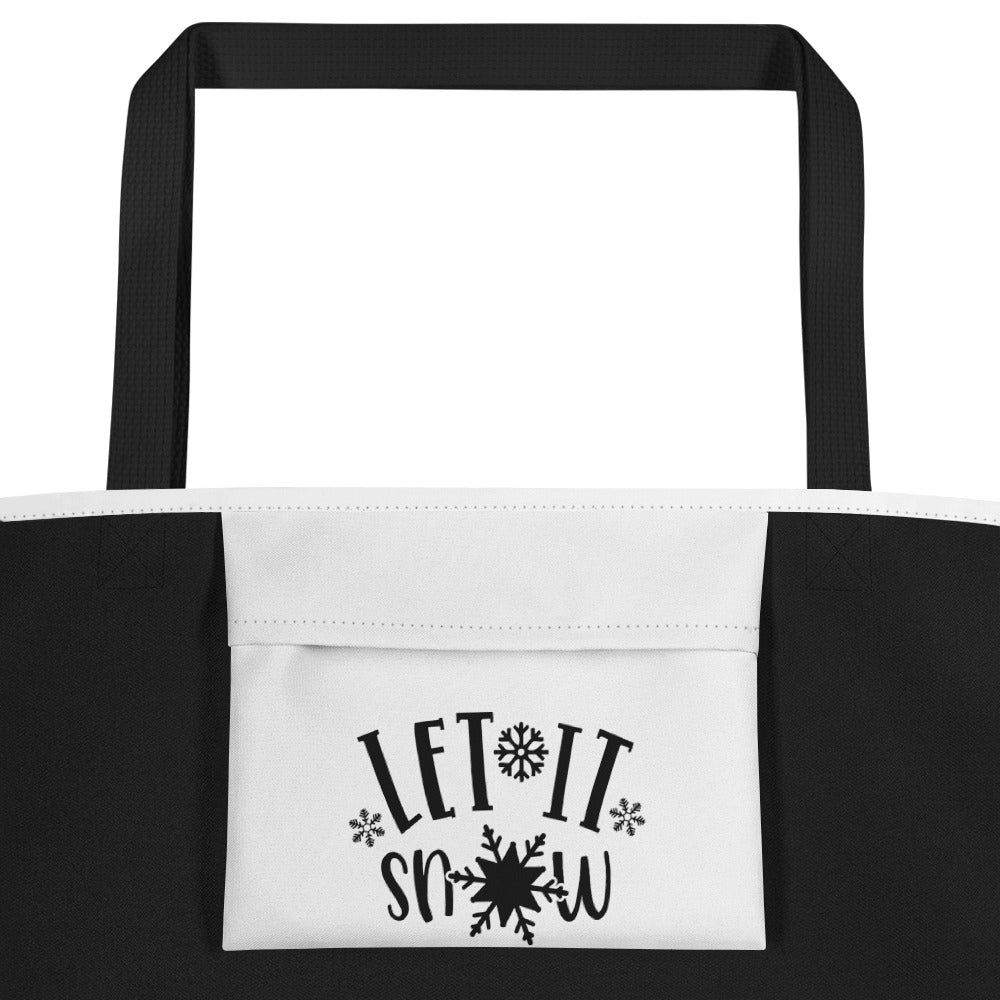 Let it Snow All-Over Print Large Tote Bag