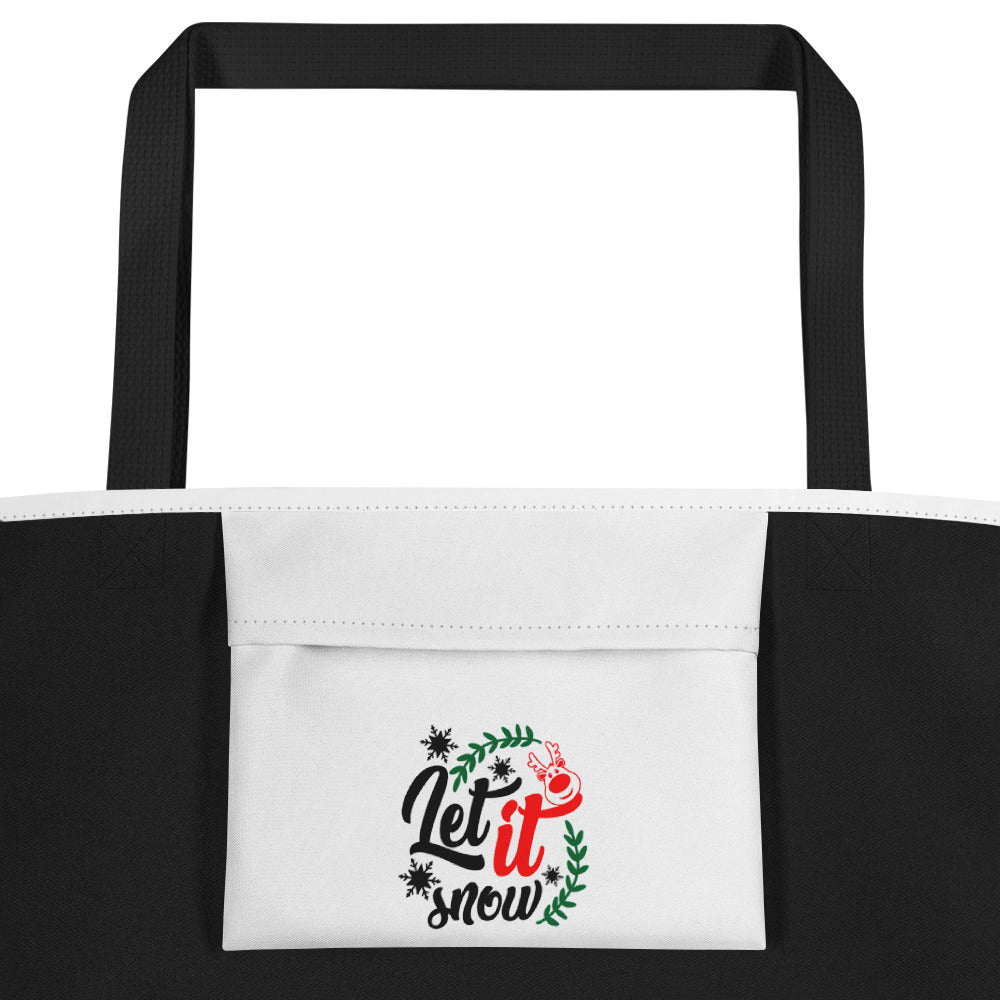 Let it Snow All-Over Print Large Tote Bag