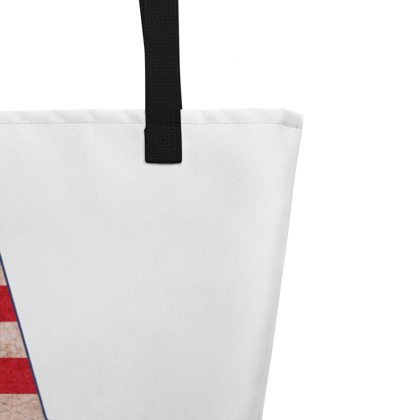 Alabama Born US Flag Large Tote Bag