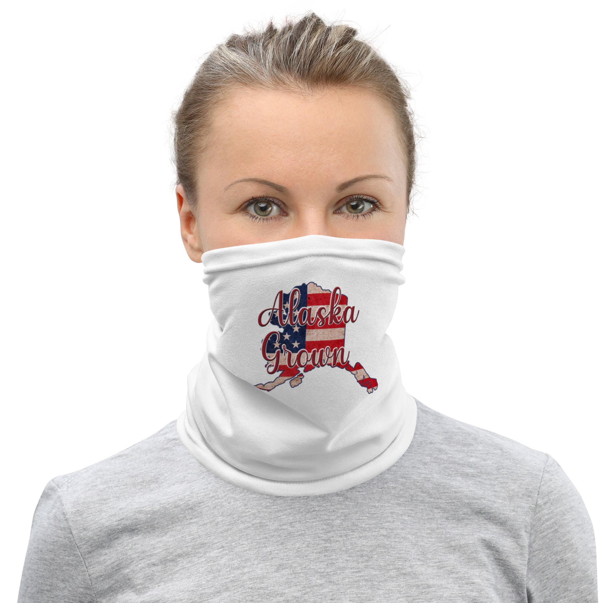 Alaska Grown US Flag Neck Gaiter