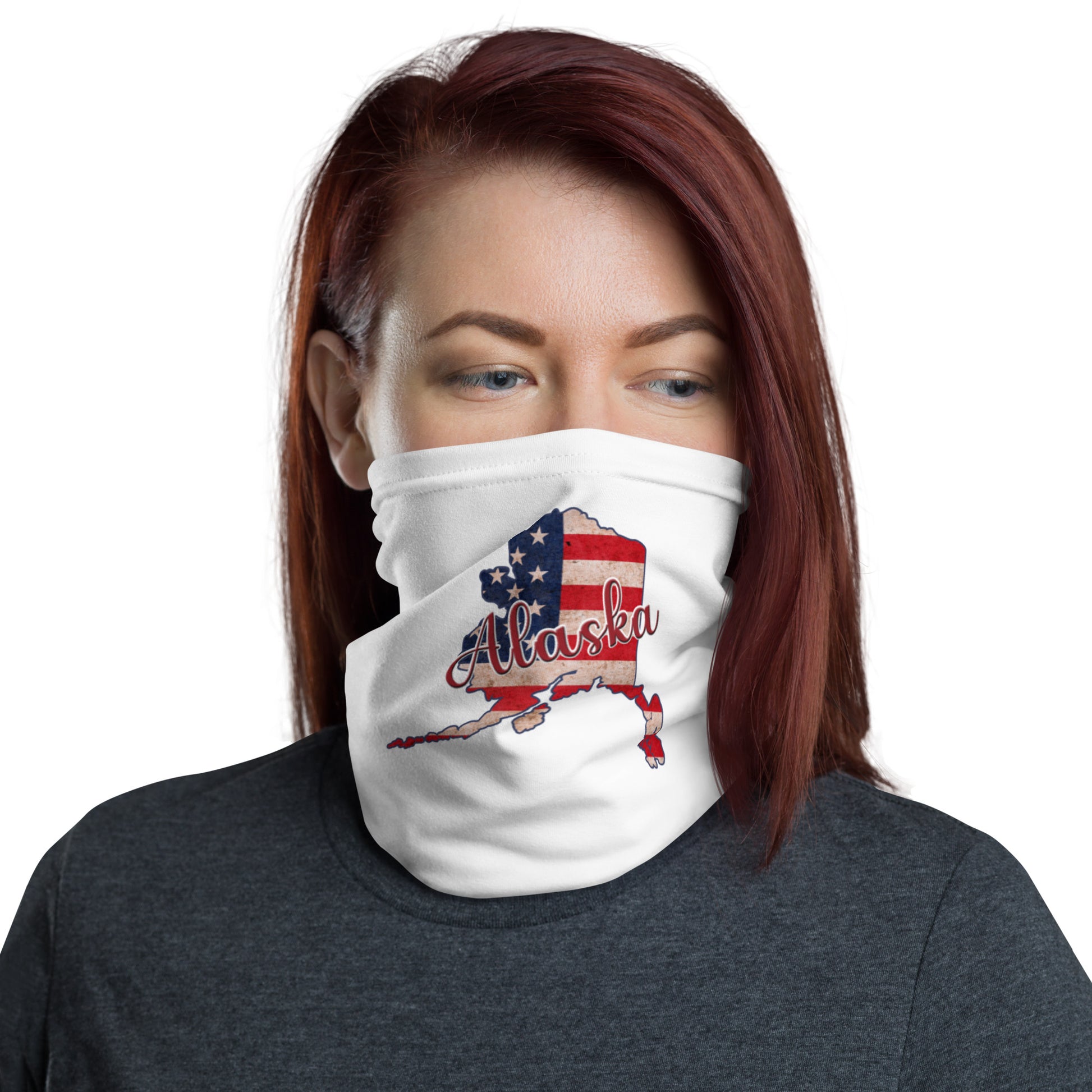 Alaska US Flag Neck Gaiter