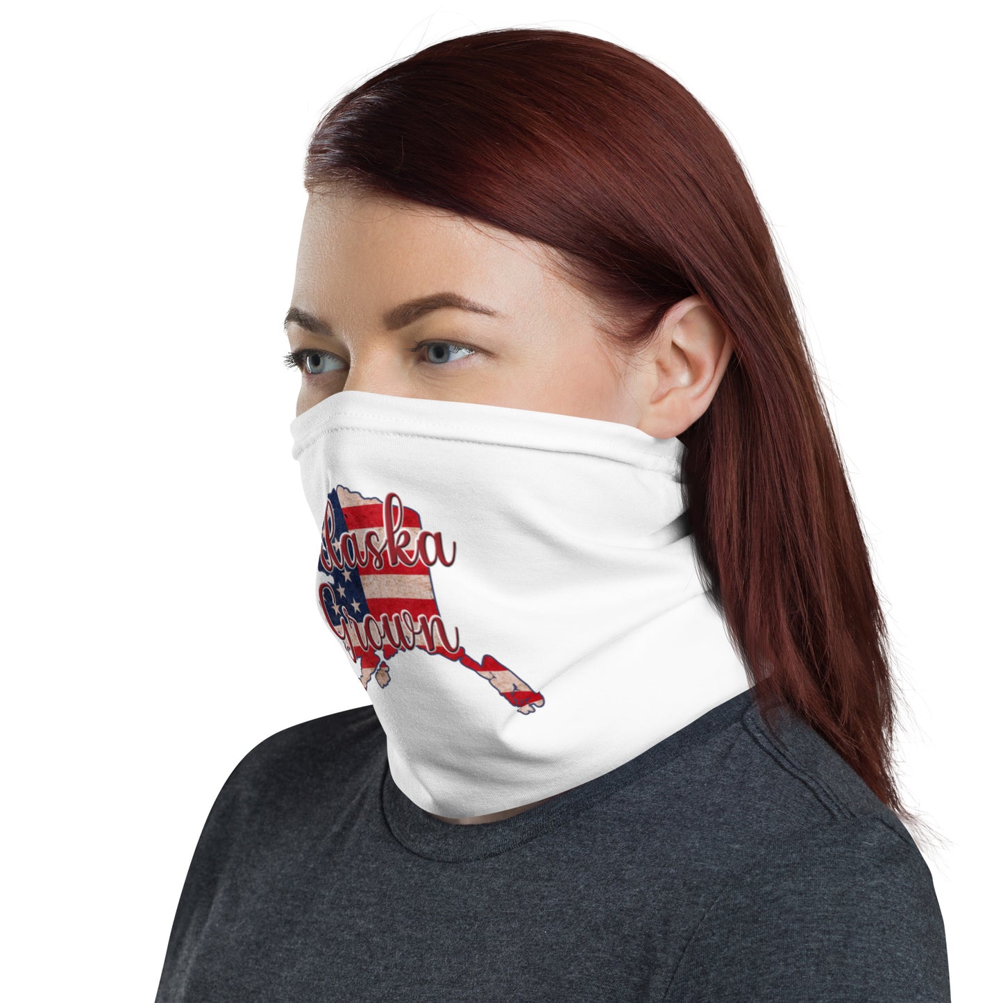 Alaska Grown US Flag Neck Gaiter