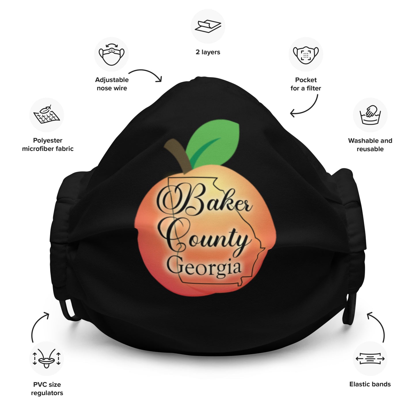 Baker County Georgia Premium face mask