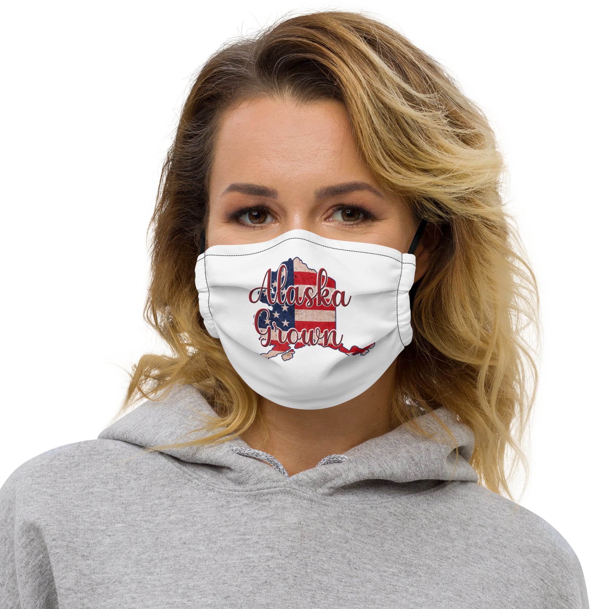 Alaska Grown US Flag Premium Face Mask