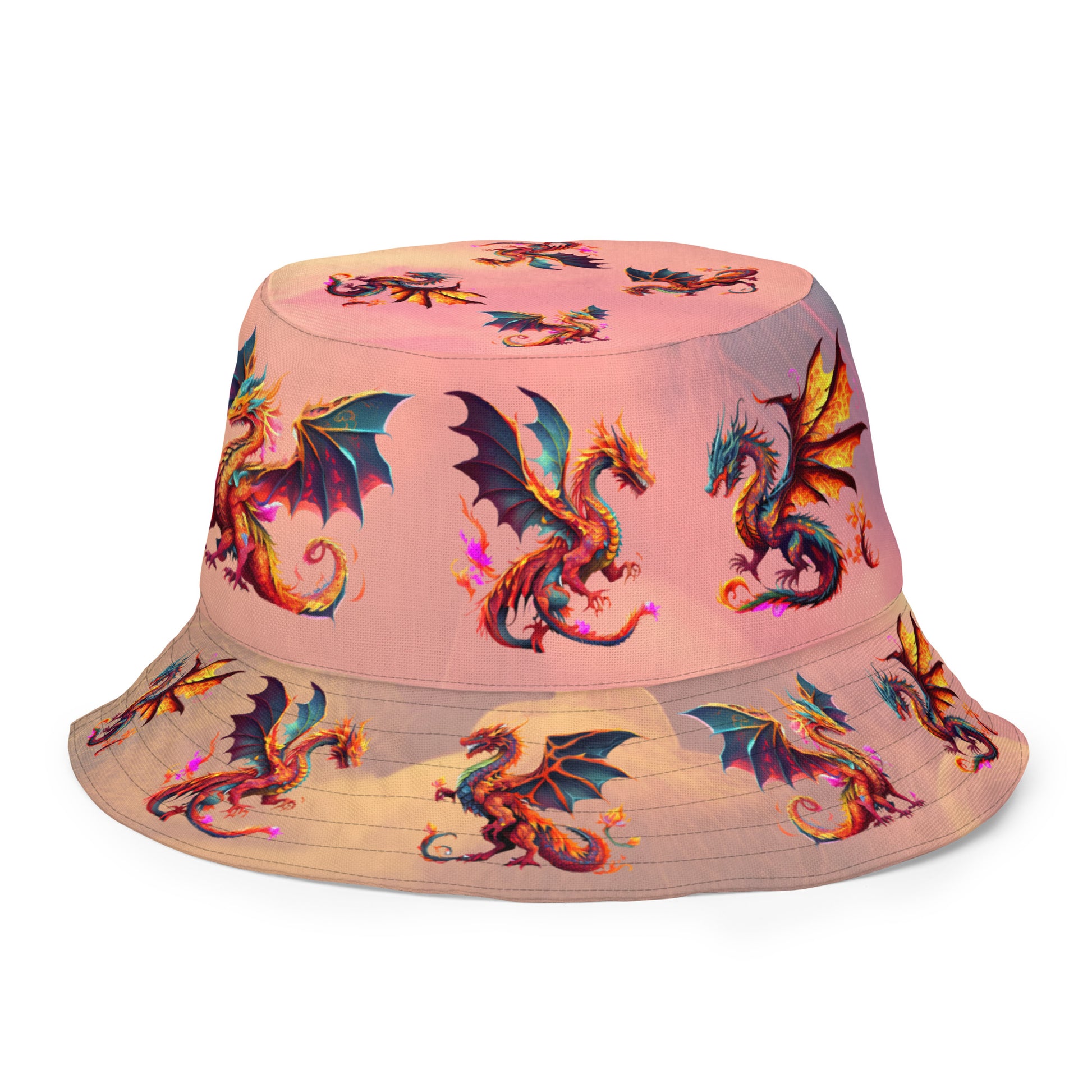 Fire Dragon Reversible bucket hat