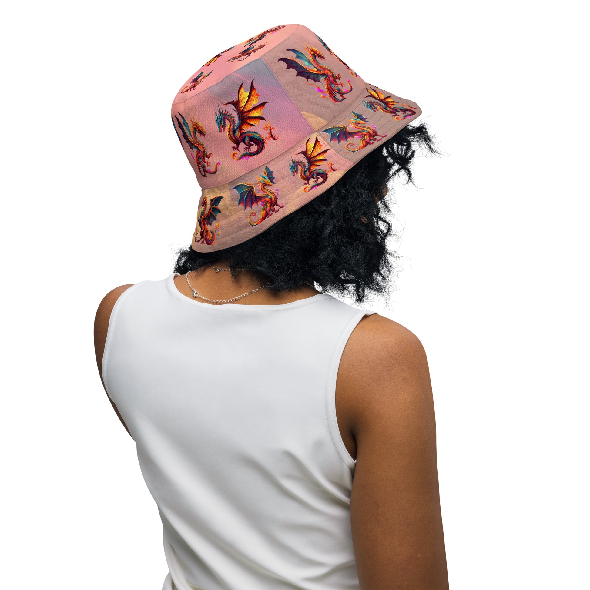 Fire Dragon Reversible bucket hat